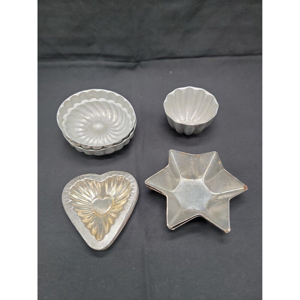 Vintage Metal Jello Molds Different Sizes Lot Of 10